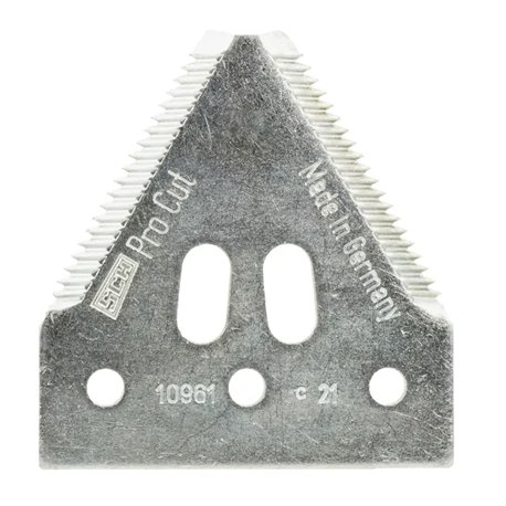 Nożyk kosy 2,7mm, szer.76/51,6 dł.80,0mm -nit 6,5/15 górnoryflowany gruby ząb Schumacher 10961.06,