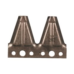 Nożyk kosy ESM 2,0mm, szer.51/31 dł.mm -nit 6,3/ -25szt. podwójny