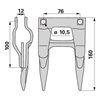 Bagnet podwójny S4, Easy Cut II 12mm - 2, 16500.04 Deutz-Fahr