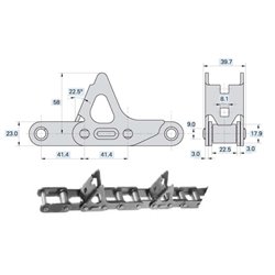 Łańcuch wciągający ROLLON-SOLID S55R1/C30E/J2A