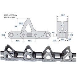 Łańcuch wciągający ROLLON SOLID S55R1/C30E/JA
