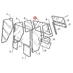 7700687193 Szyba Renault tylna górna Kramp 3660980018128