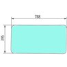 Szyba Renault tylna dolna zielona   