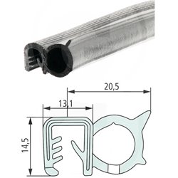 Nakładka krawędziwa boczna uszczelka 20,5x14,5 - 5m4059139279913