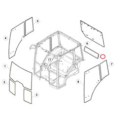 Szyba tylna dolna