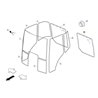 (8) Szyba Renault tylna zielona od A0901537 - A30 - A31 011111470, 0011111470
