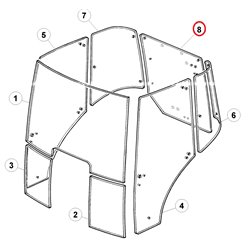 Szyba tylna  011014930, 0011014930