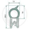 Nakładka krawędziwa górna uszczelka 19/32 -1m4059139279548