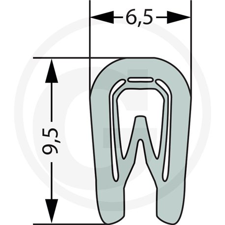Nakładka krawędziwa 6,5x9,5, 25m4059139280384