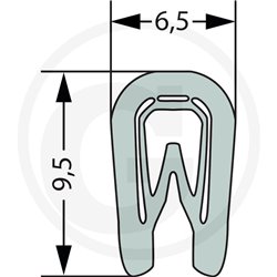 Nakładka krawędziwa 6,5x9,5, 5m4059139280001