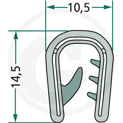Nakładka krawędziwa 10,5x14,5, 5m4059139280186