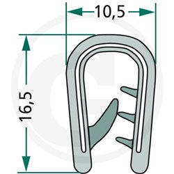 Nakładka krawędziwa 10,5x16,5, 1m4059139279661