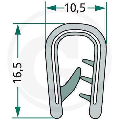 Nakładka krawędziwa 10,5x16,5, 25m4059139280629