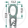 Nakładka krawędziwa górna uszczelka 13,2x19,8/33,8 -1m4059139279708