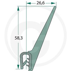 Nakładka krawędziwa 2,4mm z płetwą 26,6 -25m