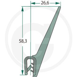 Nakładka krawędziwa 2,4mm z płetwą 26,6 -5m4059139280285
