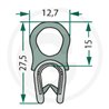Nakładka krawędziwa górna uszczelka 12,7x15/27,5 -50m4059139280698