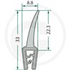 Nakładka krawędziwa 1-2,5 z płetwą 22,3 -5m