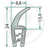 Nakładka krawędziwa 1-2.5mm z płetwą 13,3 -25m4059139280605