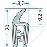 Nakładka krawędziwa 1-2mm z płetwą 9,2 -5m4059139280247