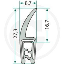 Nakładka krawędziwa 1-3mm z płetwą 16,7 - 25m4059139280612