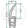 Nakładka krawędziwa 1-3mm z płetwą 16,7 - 25m