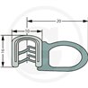 Nakładka krawędziwa boczna uszczelka 20x16 -25m