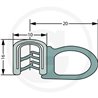 Nakładka krawędziwa boczna uszczelka 20x16 -50m4059139280643