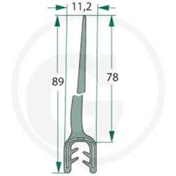 Nakładka krawędziwa 2-4mm z płetwą 78m- 5m4059139280278