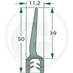 Nakładka krawędziwa 2-4mm z płetwą 39m- 5m4059139280261