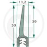Nakładka krawędziwa 2-4mm z płetwą 39m- 5m4059139280261