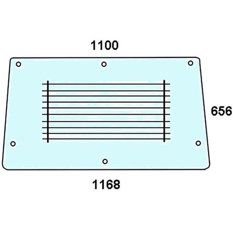 84368071 Szyba Case tylna, podgrzewana, Kramp 8719493007176