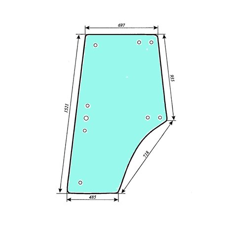 10368056H Szyba Zetor drzwi lewa, prawa,