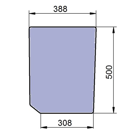53369195 Szyba Zetor przednia dolna, prawa,