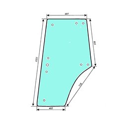 10368056H Szyba Zetor drzwi lewa, prawa,