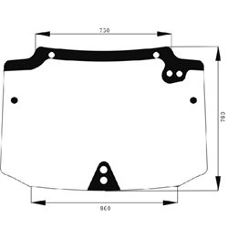 Case 44911502 Szyba tylna Ergis 2200-44911502G