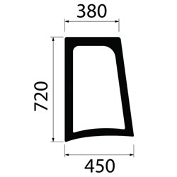 Case 44911555 Szyba boczna lewa Kramp 3660980032445