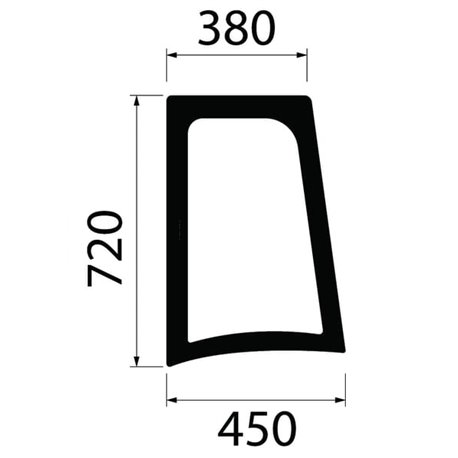 Case 44911555 Szyba boczna lewa Kramp 3660980032445