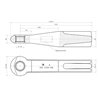 Ucho zaczepu fi40 2/ t 65x80 L375 do wspawania, Bernhofer Z-064.1	