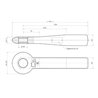 Ucho zaczepu fi40 1/7t 50x50 L300 do wspawania Bernhofer Z-014.B
