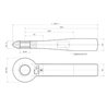 Ucho zaczepu fi40 1/7t 50x50 L300 do wspawania Bernhofer Z-014