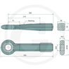 Ucho zaczepu fi40 40x50 L300 DIN 74054