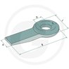 Ucho zaczepu fi52 1/14t 65x L225