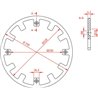Vicon VNB1517586 Pierścień koła Ø 350 mm