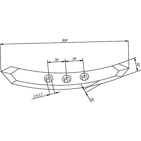 Vaderstad 447152KR Redliczka 500x50x20 mm Kramp