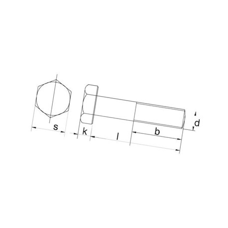 Śruba pół gwint kl. 12.9 , M16 x 65 mm