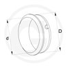 Walterscheid 1355155 Pierścień ślizgowy pośrednie SC25, D-63/68 mm