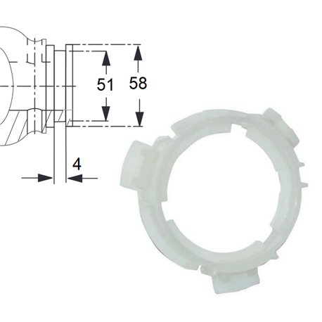 Walterscheid 1087279 Pierścień ślizgowy d51/58x4, SC15