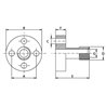 Kołnierz przyłączeniowy 30mm 1/2"BSP, M6x20-4szt Oleo Tecnica