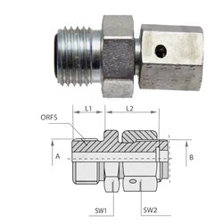 Złącze BA, 1i7/16"ORFS-30x2(22L)